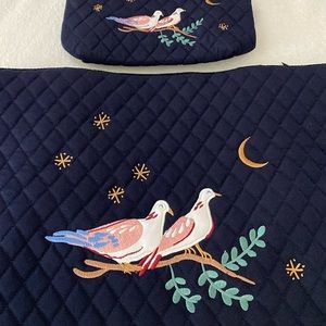 2pc Set Vera Bradley Large Tote+Medium Travel Cosmetic Winter Forest pattern NWT